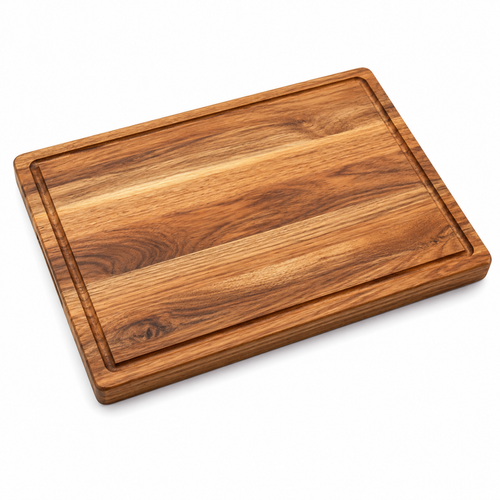 Akazien-Schneidebrett Natur mit Saftrille 40x28 cm