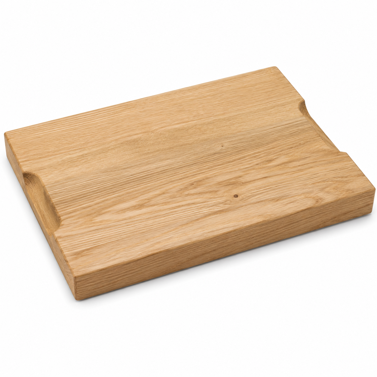 Eichen-Schneidebrett Massiv Natur mit Griffmulden 38x26 cm