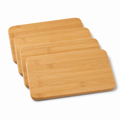 Frühstücksbrettchen-Set Bambus Natur 4-teilig 22x14 cm