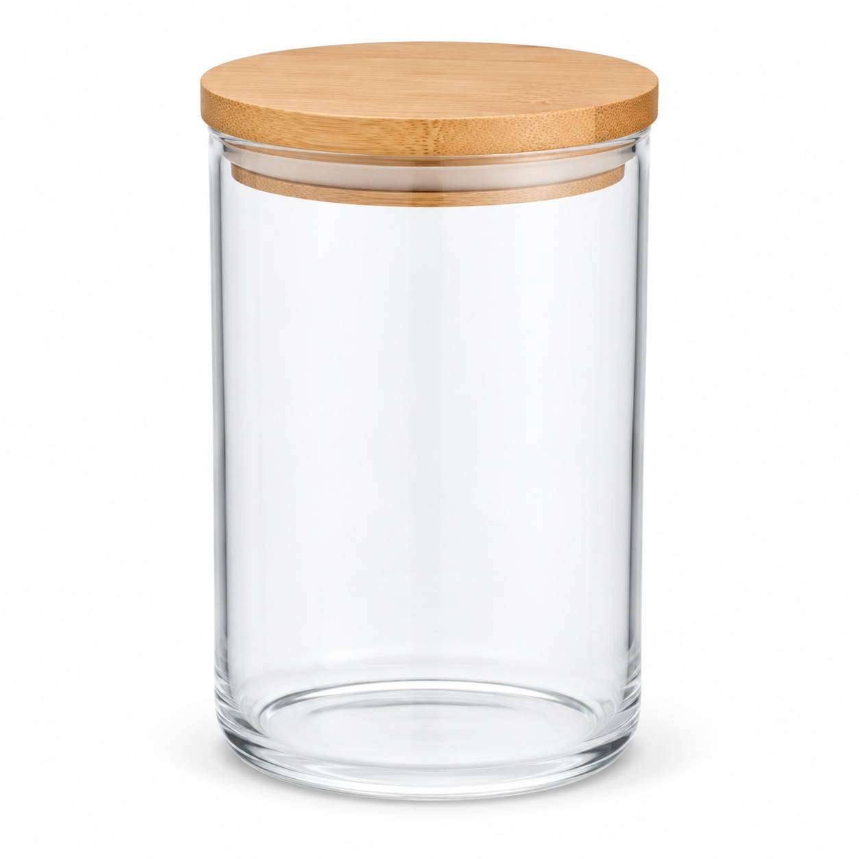 Stapelbare Vorratsdose Glas mit Bambusdeckel 1200 ml