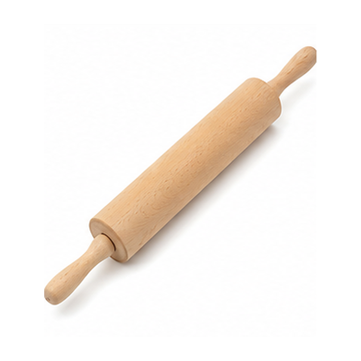 Teigrolle Buchenholz Natur mit Griffen 43 cm