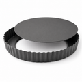 Runde Kuchenform Carbonstahl Anthrazit mit Hebeboden 26 cm