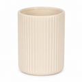 Utensilienhalter Keramik Creme mit Rillenstruktur 16x12 cm